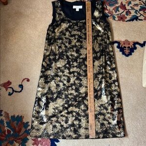 MICHAEL Michael Kors Gold and Black Sheath Mini Dress